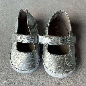 Guess ~ Silver G Print Diamanté Ballet ~ Baby Size 4